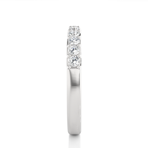 Diseño Simple 14K chapado en oro corte redondo diamante eternidad anillo Zirconia anillos de compromiso para mujeres de exportador indio - Product Image 4