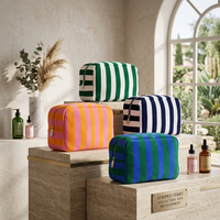 Trousse à cosmétiques de luxe en bambou et jute Pochette à maquillage biodégradable réutilisable et durable naturelle