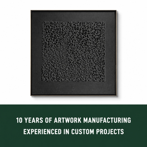 Black Abstract Hand Painted Textured Oil <b>Painting</b> Luxury 3D Relief Wall Art Custom Artwork for Hotel Office Commercial Space - Product Image 2