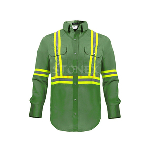 Camisas DE TRABAJO transpirables de Moq bajo, ropa con logotipo personalizado de alta visibilidad para uniforme de trabajador industrial - Product Image 1