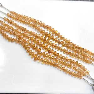 Spessartine Granate Faceted Tiny Teardrop Shape Briolette Beads Fanta Granate Cuentas de piedras preciosas a precio mayorista - Product Image 5