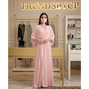 TrendsbyCp Present Luxury Modest Arabian <b>Kaftan</b> Abaya-Hand-Embellished Velvet Floor-Length Evening Dress Muslimah Formal Wear - Product Image 1