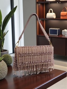 Luxury <b>Crystal</b> Beaded Candy Pattern Fashion Evening Clutch Bag for Ladies Designer Party Wholesale Export Indian Manufacturers - Product Image 4