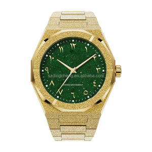 Montre de luxe <span class=keywords><strong>pour</strong></span> homme, style PR, entièrement en acier inoxydable, cadran effet poussière d'<span class=keywords><strong>étoiles</strong></span>, mouvement japonais, finition givrée, <span class=keywords><strong>lunette</strong></span> octogonale, quartz. - Product Image 3