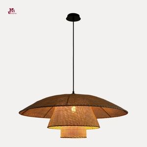 Artesanías de ratán natural, luz de bambú, pantalla de lámpara de paja, cubiertas de lámpara colgante, estilo moderno, decoración del hogar, pantalla de yute - Product Image 2