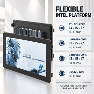 คอมพิวเตอร์อุตสาหกรรม Intel Panel PC ขนาด 23 6 นิ้ว รุ่น Core i5 i7 J6412 N97 หน้าจอสัมผัส 10 จุด แบบไม่มีพัดลม HMI สำหรับระบบอัตโนมัติในโรงงาน MES - Product Image 2