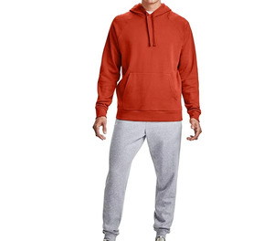 Hot Selling Classic <b>Red</b> Pullover <b>Hoodie</b> Soft Fleece Kangaroo Pocket Streetwear Style Solid Color Casual <b>Hoodie</b> - Product Image 6