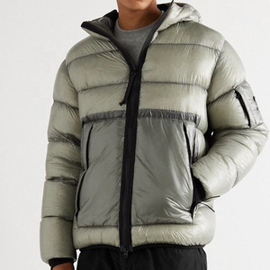 Top Plus Size Puffer Grey Jacket Venta al por mayor Invierno Outdoor Jogging Cuello con capucha Nueva moda Poliéster brillante precio al por mayor - Product Image 4