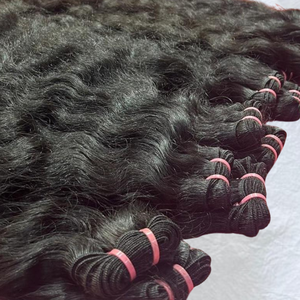 100% cheveux bruts naturels-Extensions de cheveux humains indiens vierges faisceaux de cheveux de temple non transformés à cuticule alignée en gros - Product Image 3