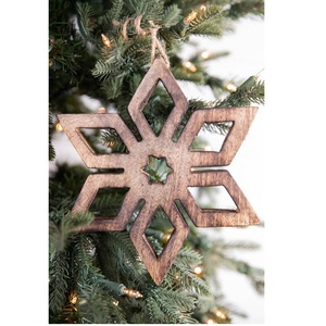 Arbre Sculpture Ornement en métal sur socle en bois de manguier Couleur argent Arbre de vie Design pour Noël Pâques et décoration de la maison - Product Image 1