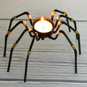 Nuevo portavelas de araña viuda negra de Halloween y decoración de Halloween decoraciones de Halloween hechas a mano T light - Product Image 2