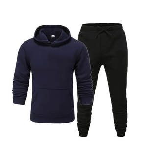 Buy 100% Cotton Men's Tracksuit 2-Piece Set with Flared Jogger Pant and Sweat suit Winter Collection - Product Image 4