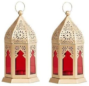 Acube Industries Ensemble de 2 lanternes/lampes décoratives suspendues en métal de meilleure qualité Type de support de bougie en T pour les mariages à domicile, vente en gros - Product Image 3