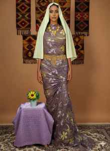 Ensemble Maqbal tendance de dernière génération 2025, aspect haut de gamme, tissu jacquard sergé slub écologique, poids moyen, tissu doux, robe pour filles - Product Image 3