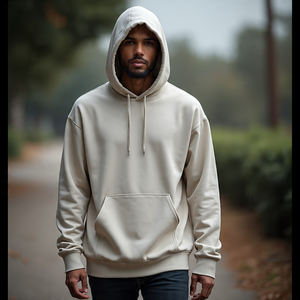 2024 Oversize Hoodie <b>Men's</b> Breathable Loose Fit Drop <b>Shoulder</b> Pullover Hoodie <b>Men</b> Over Sized Casual Fleece Polyester Hoodie <b>Mens</b> - Product Image 3