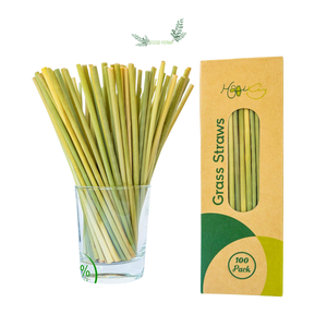 Venta al por mayor de pajitas de hierba compostables biodegradables totalmente naturales de Vietnam desechables de un solo uso de material de PC de uso barato - Product Image 2
