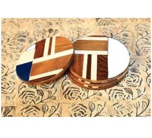 <b>Top</b> Quality Customize Coaster <b>Resin</b> and Wood Coaster Premium Quality Handmade Epoxy <b>Resin</b> Coaster for Coffee Tea Drink - Product Image 1