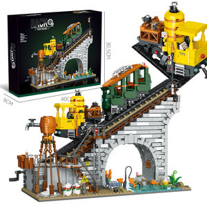 1987 pièces Moc brique Miniature chemin de fer Juguetes Lookout montagne modèle voie ferrée Rail <span class=keywords><strong>Train</strong></span> jouets ensemble blocs de construction ensembles - Product Image 1