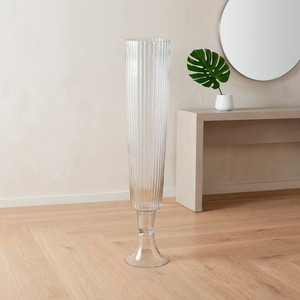 VTV3235 - <b>Clear</b> Fluted Trumpet <b>Vase</b> - 35.5 - Product Image 2
