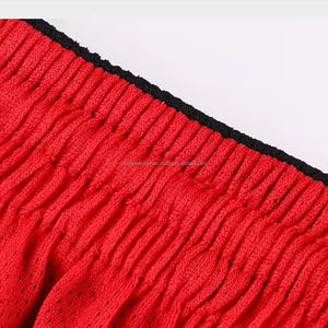 Ensemble de maillot et short de basket-ball personnalisé de style rétro vintage, motif uni, maille lourde, unisexe, adulte - Product Image 3