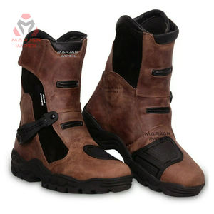 Motorcycle Touring Adventure Waterproof <b>Boot</b> <b>for</b> Men <b>Women</b> PU Upper with Anti Slip Rubber Sole Winter Zip Closure - Product Image 1