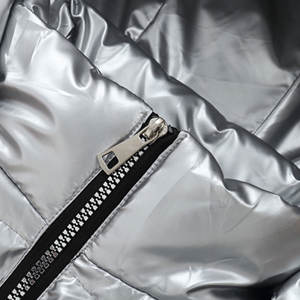 Argent brillant hiver solide extérieur hommes matelassé bouffant vers le bas Gilet gilet Streetwear chaud bouffant gilet pour hommes - Product Image 4