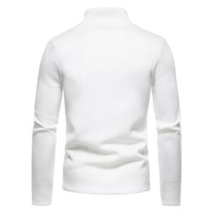 Ropa de calle de lujo para hombre, sudadera con media cremallera, forro polar de algodón grueso, tacto suave, diseño elegante, fábrica de bordado personalizado OEM ODM - Product Image 6