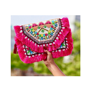 Banjara-Bolso de estilo bohemio bordado hecho a mano para mujer, bolsa de diseñador, precio al por mayor - Product Image 1