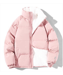 Men's Formal <b>Winter</b> Jacket Solid Loose <b>Coats</b> with Stand Collar New Thicken Warm Fleece Puffer Parkas Outerwear - Product Image 4