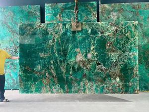Granito Verde Amazonia de Lujo de Brasil, Granito Verde Esmeralda Retroiluminado, Diseño de Encimera y Mesa de Comedor, Granito Verde Hassan - Product Image 5