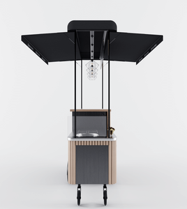 Chariot de Bar Moderne Noir Portable et de Haute Qualité en Bois de Mangue et Cadre Métallique, Style Ferme, pour Bar à Domicile, Sous-sol ou Extérieur - Product Image 4