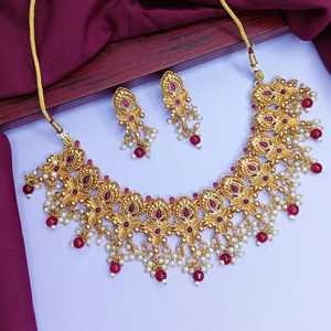 Fabricants de bijoux indiens parure de bijoux ethnique plaqué or parure de bijoux indienne bijoux traditionnels indiens vente en gros de bijoux - Product Image 2