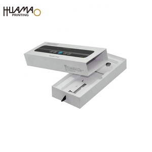 Custom Drawer Electronics Packaging <b>Box</b> with Clear Window Rigid White Gift <b>Box</b> with Black Ribbon Puller for Bluetooth Speaker - Product Image 2