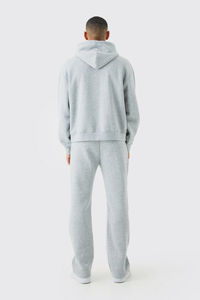 Customized Premium Winter Cotton Fleece Breathable Tracksuit <b>Jogger</b> Set for Men Featuring <b>Oversized</b> Pullover Hoodies Sweatpants - Product Image 2
