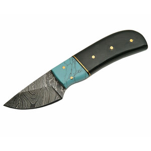 มีดสกินเนอร์ทำจากเหล็กดามัสกัสพร้อมที่จับตกแต่งเหมาะสำหรับงานจัดแสดงและงานกลางแจ้ง - Product Image 1