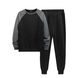 ชุดวอร์มสำหรับผู้ชายชุดวอร์ม500gsm ผ้าฟลีซหนาทรงแบ็กกี้ชุดวอร์มสำหรับวิ่งปรับแต่งได้ชุดวอร์มสำหรับผู้ชายผ้าคอตตอน100% - Product Image 1