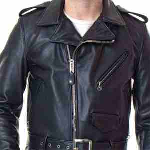 Mens Classic Black <b>Leather</b> <b>Jacket</b> <b>Real</b> Cowhide <b>Biker</b> Motorcycle Coat with Zipper Closure and Stylish Pockets <b>Jackets</b> - Product Image 4