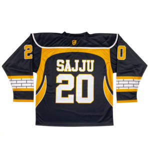 Maillot de hockey sur glace vintage personnalisé pour hommes, manches longues de haute qualité avec motif brodé, service de football disponible OEM - Product Image 2