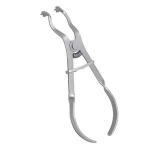 เครื่องมือผ่าตัดจัดฟัน สแตนเลส คีมหนีบยางกันน้ำลายทางทันตกรรม ใช้แรงมือ ใช้ซ้ำได้ แบบสีงาช้าง - Product Image 5