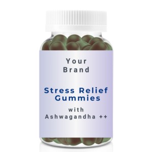 Etiqueta privada Ashwagandha Gummies Suplemento de hierbas para aliviar el estrés natural para adultos - Product Image 1