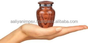 AALIYAN IMPEX-Urna de cremación funeraria de madera al por mayor, urnas grandes para cenizas humanas con personalización y bolsa de terciopelo - Product Image 4