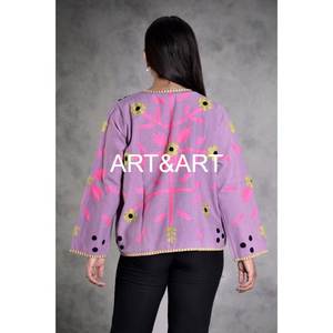 Última Colección, Chaqueta de Algodón para Mujer, Transpirable, Ecológica, de Alta Calidad, con Bordado Suzani, Gran Venta, Regalo Perfecto - Product Image 4