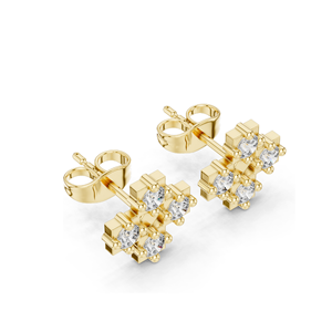 Boucles d'oreilles en diamant cultivé en laboratoire pour femmes, poids total 0,52 carat, clarté VVS-VS EF, or 18 carats, 14 carats, 10 carats et argent 925 - Product Image 6