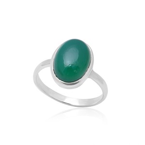Joyería de moda Anillos de lujo ligeros Mujer anillos de ónix verde Anillo de plata esterlina 925 para niñas - Product Image 5