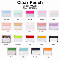 Pochette de couture transparente en PVC personnalisable avec logo, motif léopard, faible MOQ, broderie personnalisée, pour kit de couture et travaux d'aiguille
