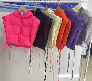 Chaleco Acolchado de Lona para Hombre, Diseño Único de Alta Calidad, Invierno, Cuello Alto, Sin Mangas, Corto, Estilo Burbuja, Chaqueta Moderna - Product Image 4