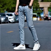 Celana Jeans Pria Model Baru Grosir, Elastis, Longgar, Celana Kerja Denim dari Eksportir, Harga Murah, Celana Jeans Denim Custom