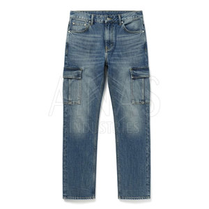 Pantalones Cargo Modernos y Ligeros 100% Algodón con Botones para Hombre, Corte Relajado, Lavados, Ecológicos, con Bolsillos Utilitarios, Estilo Casual Urbano - Product Image 2