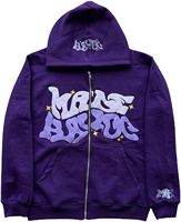 Sudadera con Capucha de Invierno para Hombre, Personalizada con Logotipo, de Alta Calidad, Impresión 3D Puff, Poliéster/Algodón, Cierre Completo, Talla Grande, Transpirable, de Secado Rápido