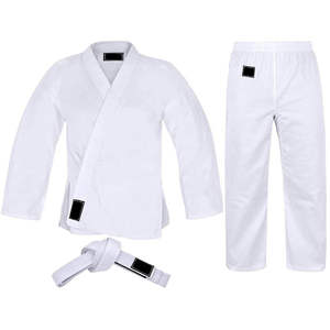 Ensemble de Kimono de Boxe Personnalisé en Gros avec Logo Imprimé en Sérigraphie, Léger, Écologique, 300g, Homme/Femme, Position du Logo sur le Devant, Karaté - Product Image 1